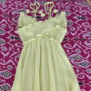 Anthropologie Lime Women’s Long Shoulder Dress